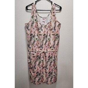 Women's Kari Traa Ruth Tankdress Floral Medium Peach Drawstring Waist